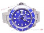 NEW UPGRADED SS Blue Dial Blue Ceramic Bezel Replica Rolex Submariner watch